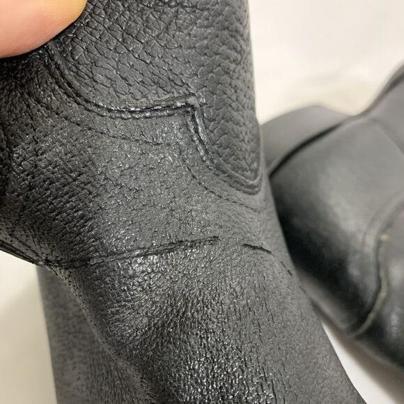 Justin Boots Style 9183 All Black Leather Size 12 D main image 11